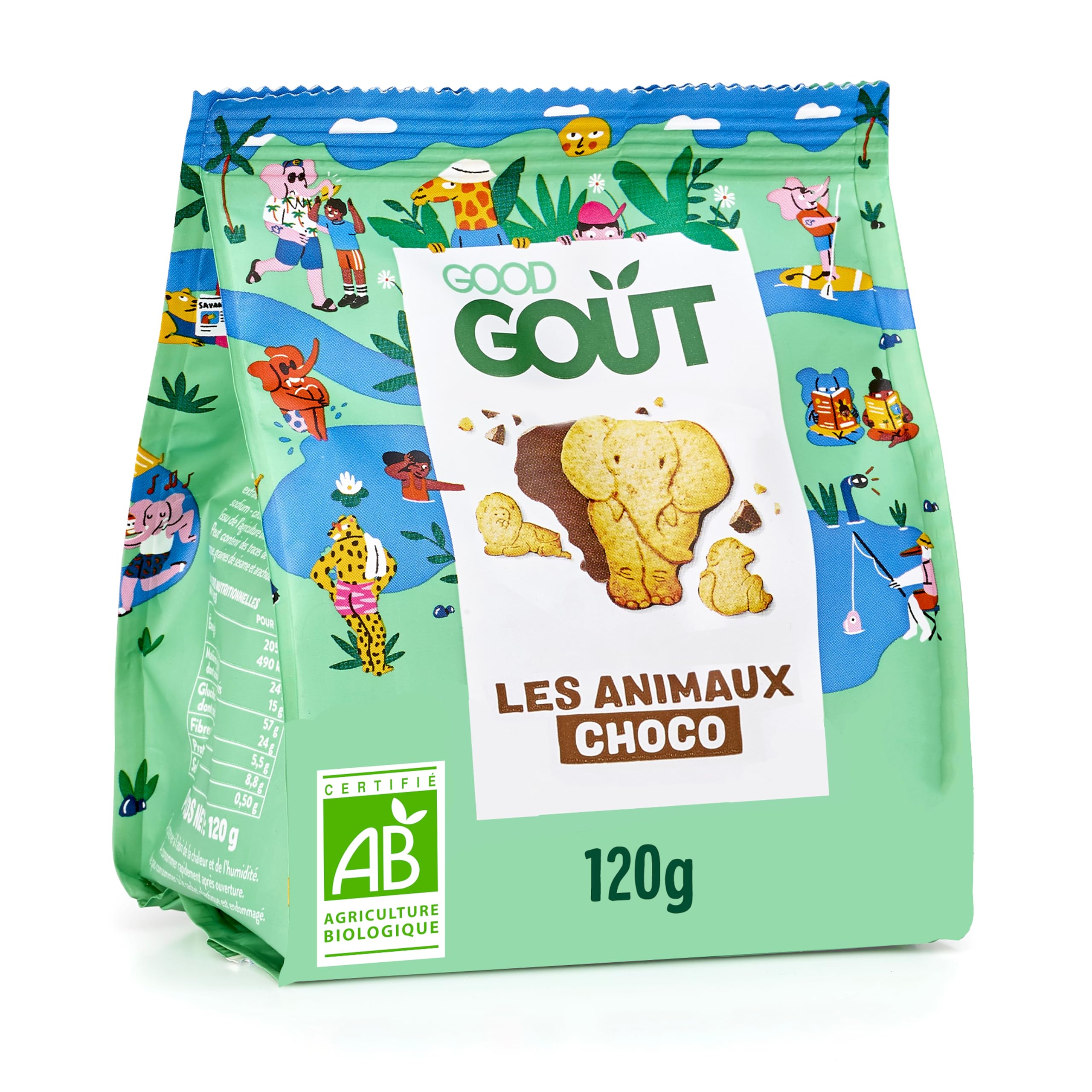 good-go-t-les-animaux-choco-bio-biscuits-b-b-au-chocolat-d-s-3-ans-sans-huile-de image 1
