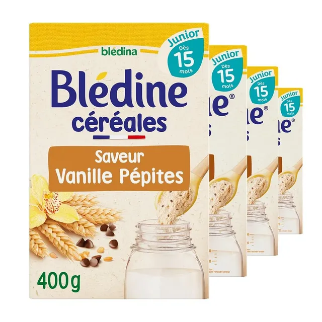 bl-dina-bl-din-junior-vanille-p-pites-lot-de-4x400g-c-r-ales-b-b-d-s-12-mois image 1