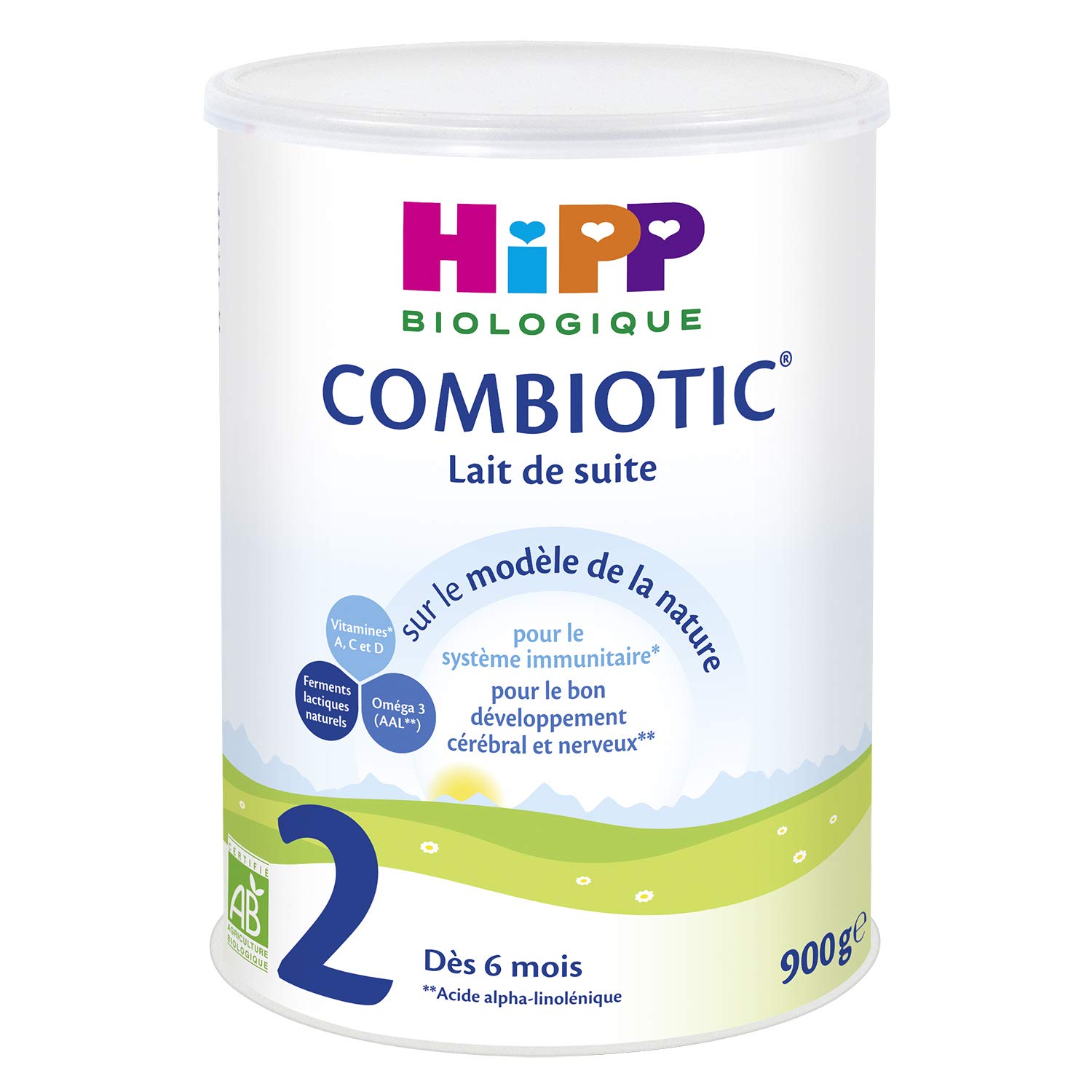 hipp-biologique-lait-2-combiotic-lait-de-suite-d-s-6-mois-6-bo-tes-de-900-g image 1