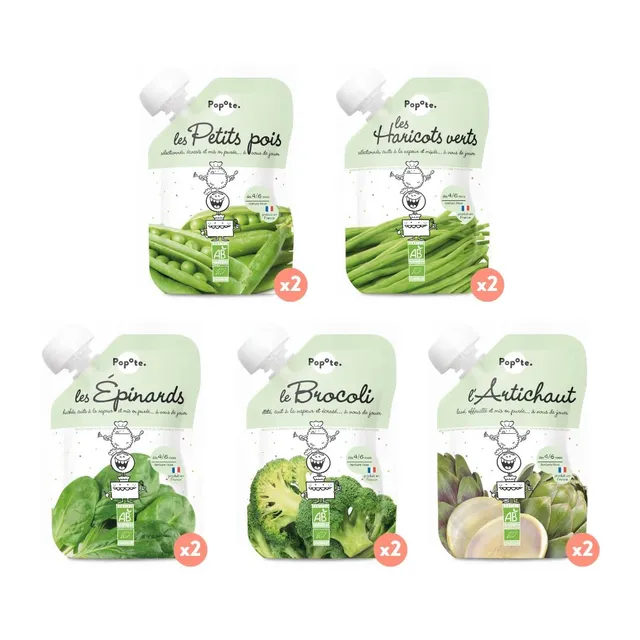 popote-les-l-gumes-verts-pack-gourdes-pur-es-bio-petits-pois-haricots-verts-pina image 1
