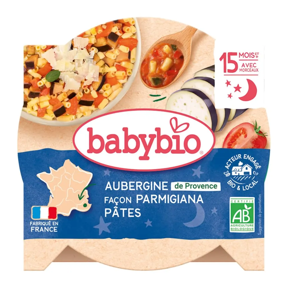 babybio-assiette-aubergines-provence-fa-on-parmigiana-macaroni-d-s-15-mois-260-g image 1