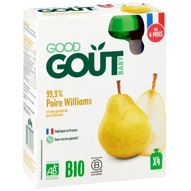 good-go-t-gourde-b-b-poire-williams-bio-d-s-4-mois-4-x-85-g image 1