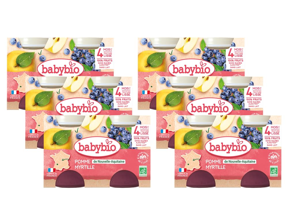 babybio-petits-pots-pomme-pruneau-dessert-compote-bio-d-s-4-mois-6-x-2-pots-de-1 image 5