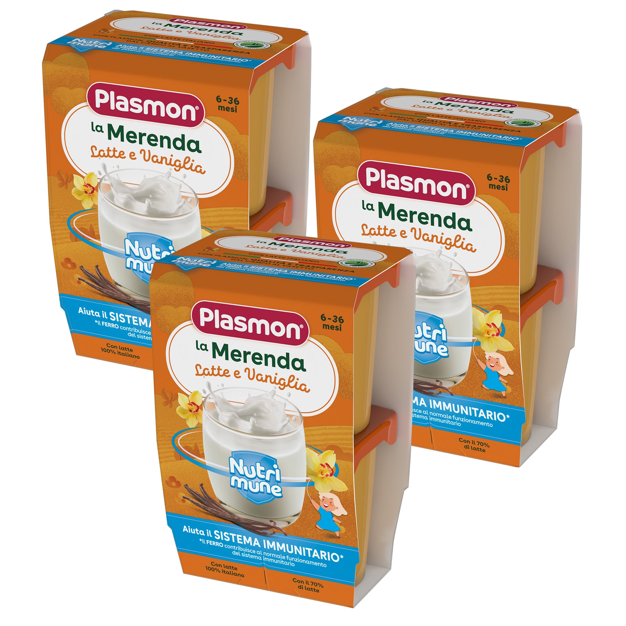 plasmon-la-merenda-nutri-mune-lait-vanille-3-packs-de-2x120g image 1