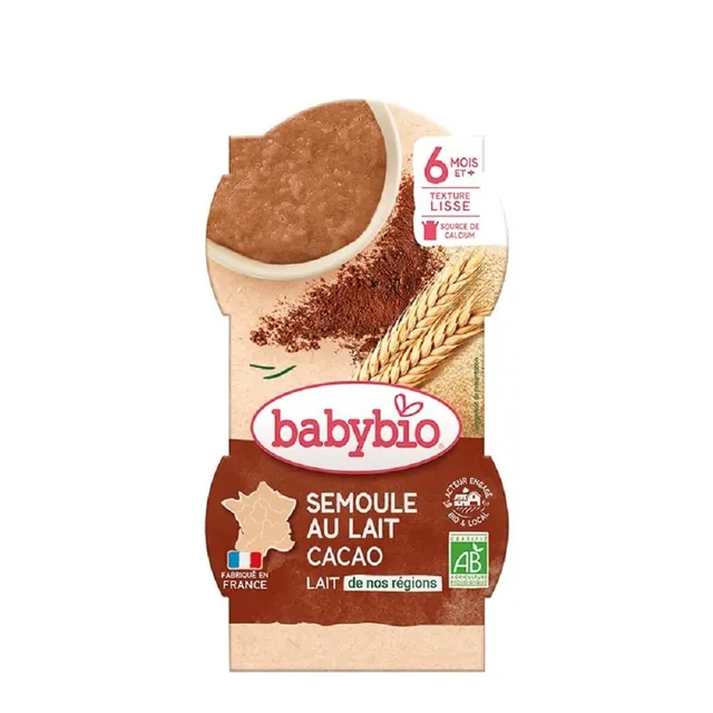 babybio-desserts-semoule-au-lait-cacao-lot-2-x-100-g-d-s-6-mois image 1