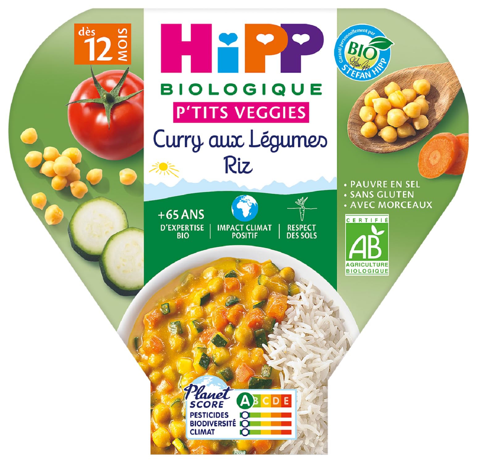 hipp-curry-aux-l-gumes-riz-230-g-p-tits-veggies-bio-d-s-8-mois image 1