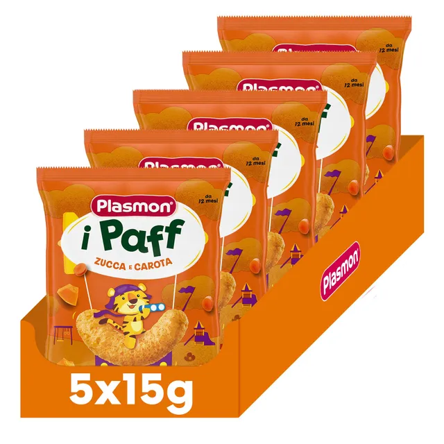 plasmon-snack-i-paff-zucca-e-carota-5-x-15-g image 1