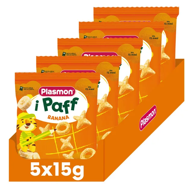 plasmon-snack-i-paff-banana-5x15g-snacks-croustillants-banane-non-frits-d-s-12-m image 1