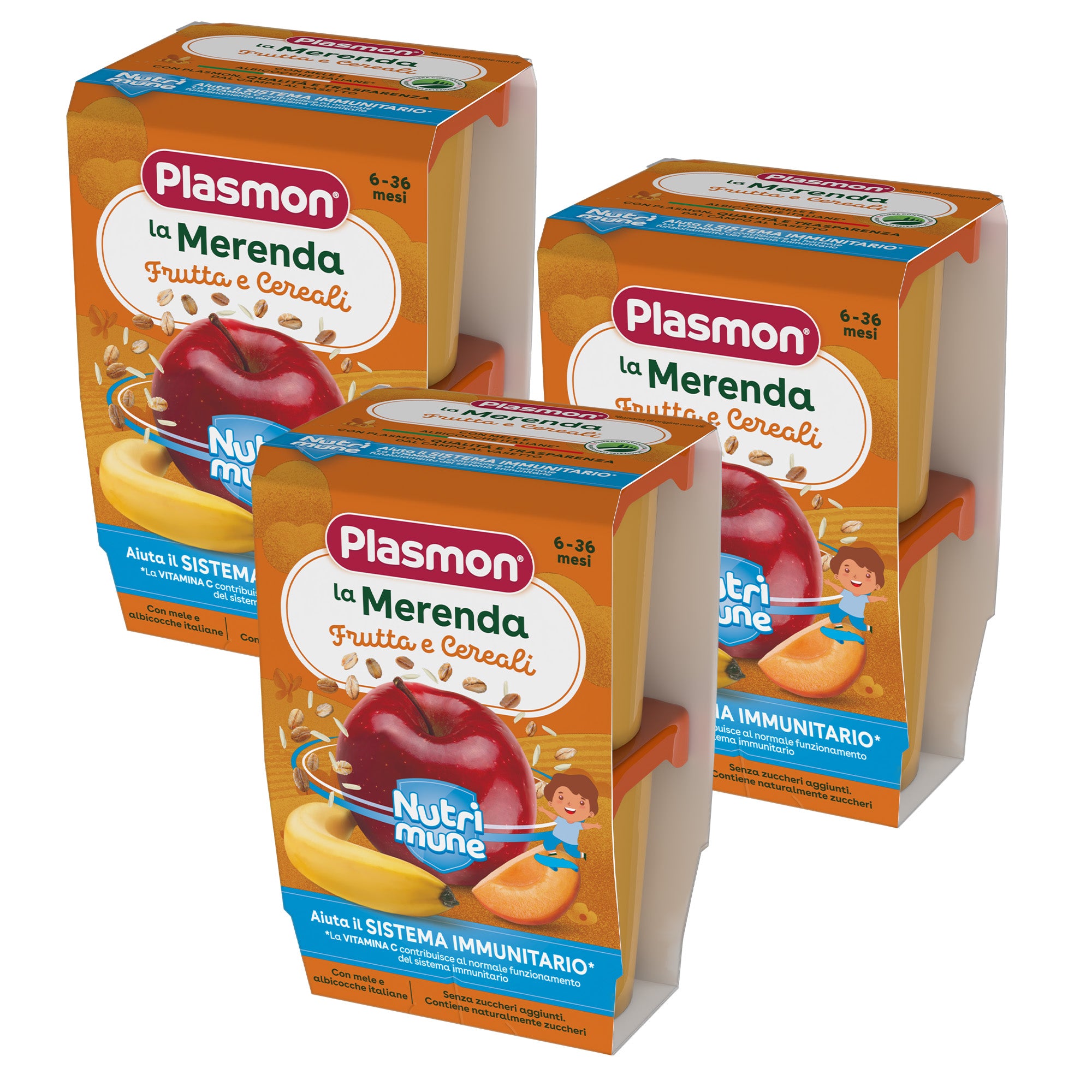 plasmon-la-merenda-nutrimune-frutta-e-cereali-3-x-2x120g-collation-fruits-et-c-r image 1