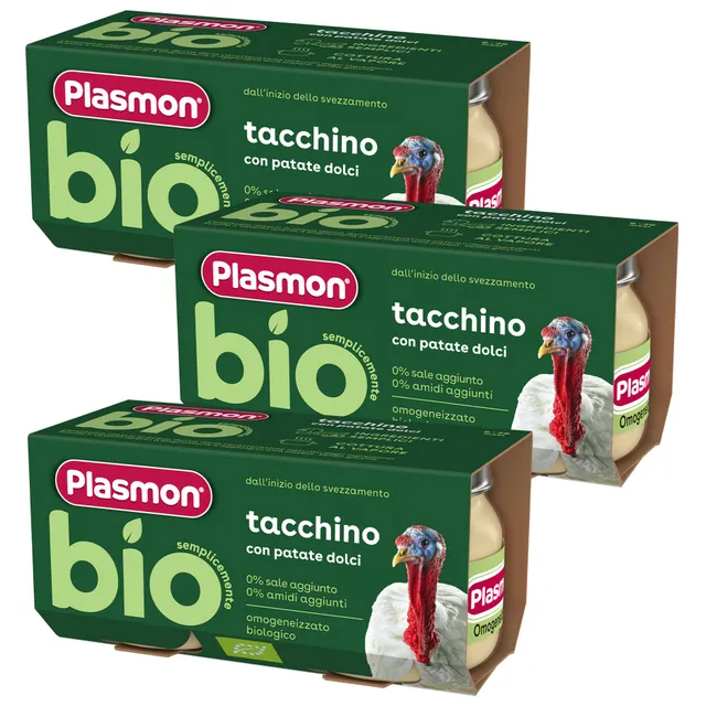 plasmon-omogeneizzato-biologique-dinde-3-packs-de-2x80-g image 1