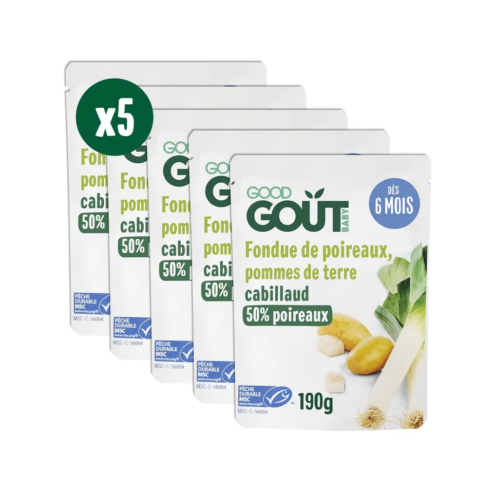 good-go-t-fondue-de-poireaux-pommes-de-terre-cabillaud-5-x-190-g-pur-e-bio-d-s-6 image 1