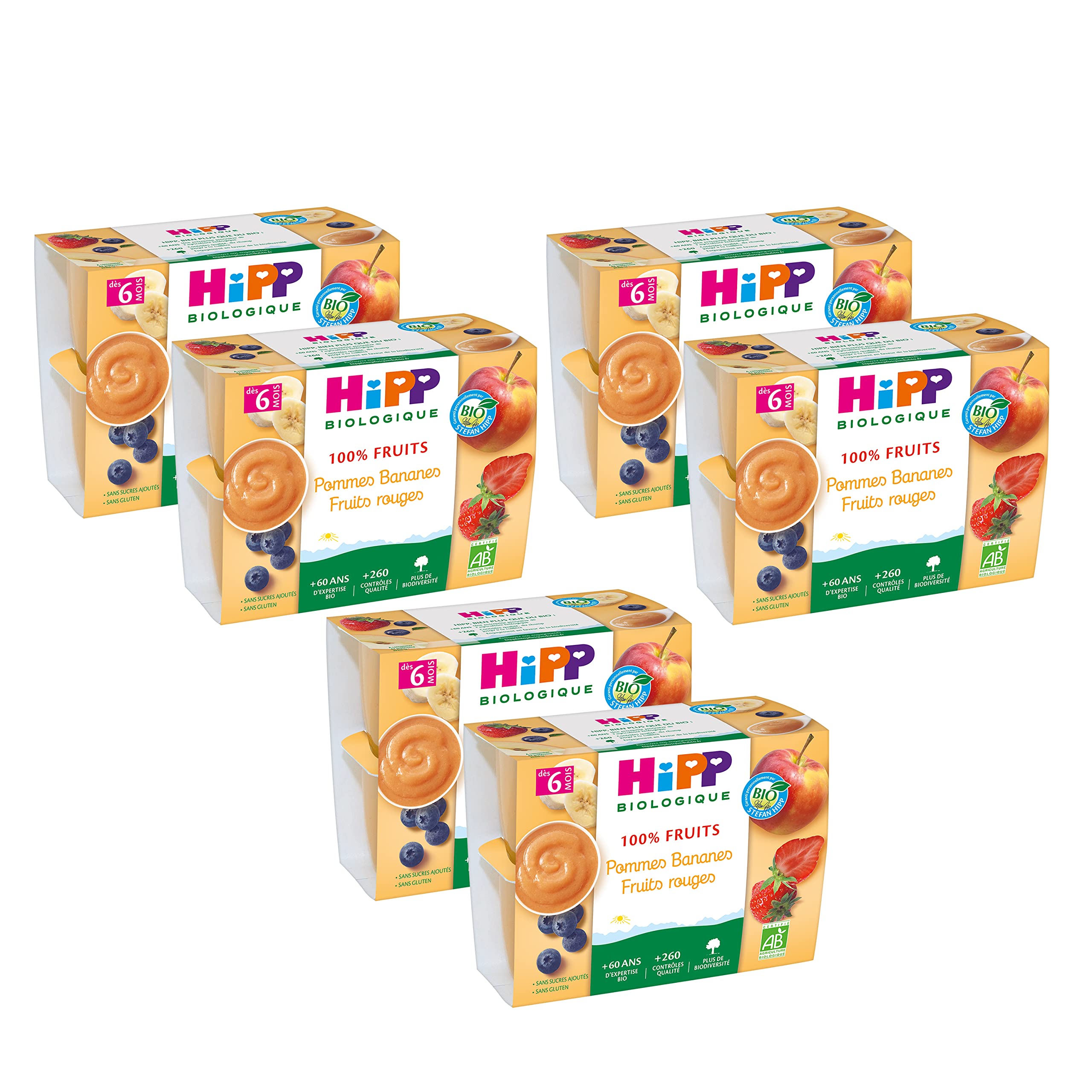 hipp-coupelles-100-fruits-pommes-bio-4-x-100-g-lot-de-6-24-coupelles image 3