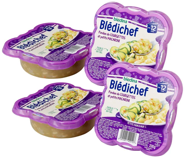 bl-dina-bl-dichef-repas-b-b-d-s-12-mois-fondue-courgettes-macaroni-8-x-230-g image 1
