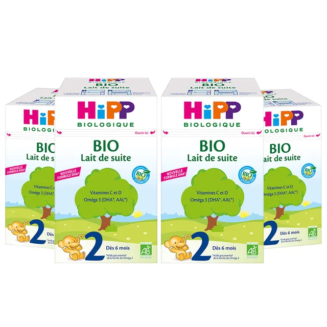 hipp-biologique-lait-2-de-suite-bio-700-g-lot-de-4 image 1