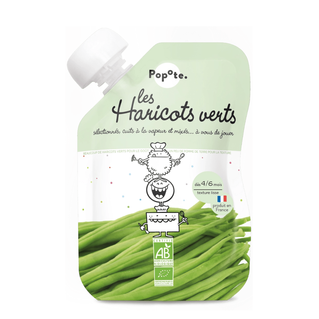 popote-les-haricots-verts-pur-e-de-l-gumes-bio-100-haricots-verts-pour-b-b image 1
