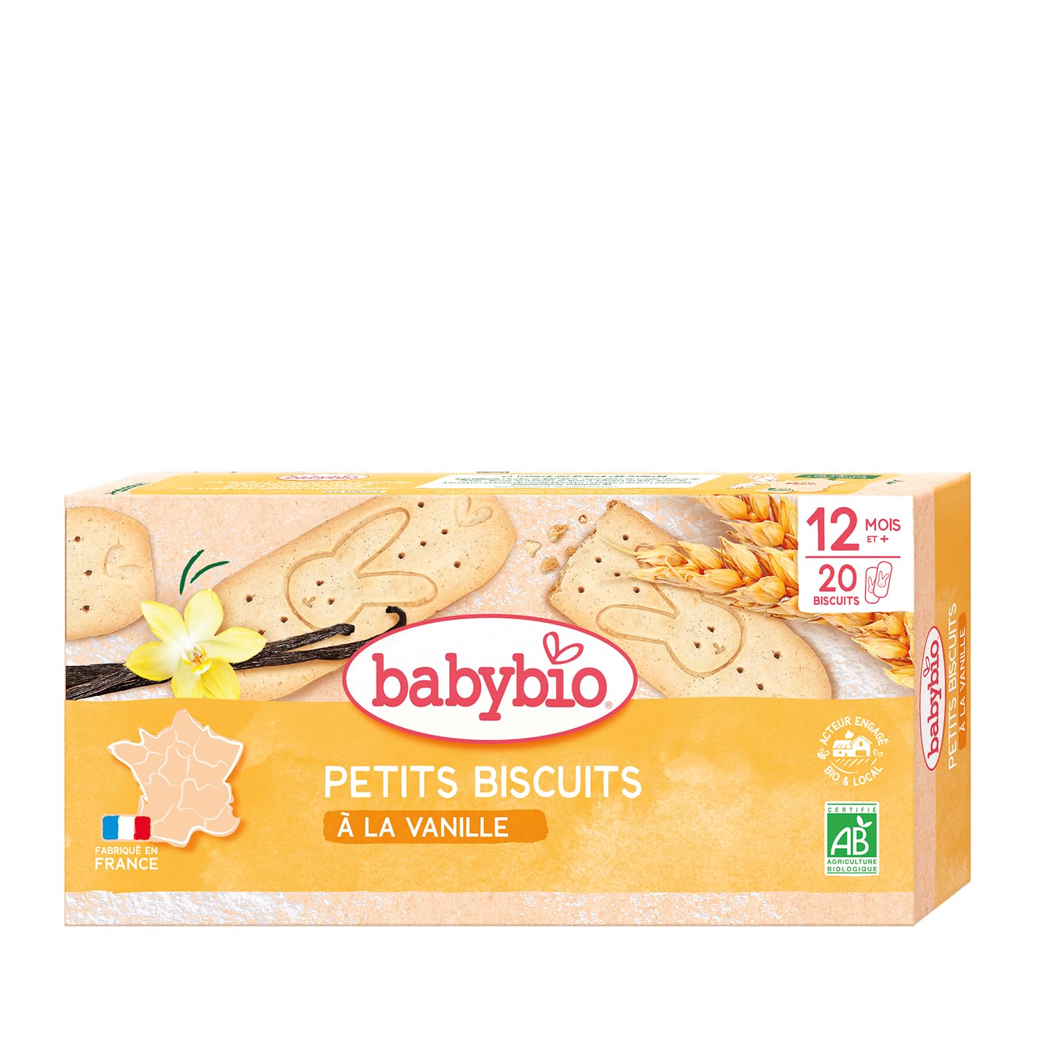 babybio-petits-biscuits-la-vanille-d-s-12-mois-160-g-bo-te-de-20-biscuits-bio image 1