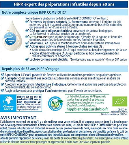 hipp-biologique-lait-2-combiotic-de-suite-d-s-6-mois-3-x-800g image 4
