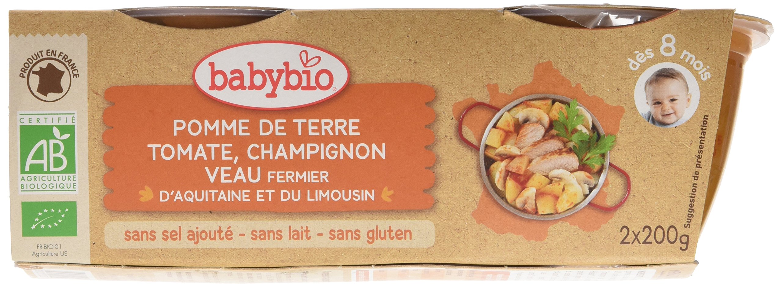 babybio-bols-pomme-de-terre-tomate-champignon-veau-2x200g-d-s-8-mois-lot-de-6-bi image 3