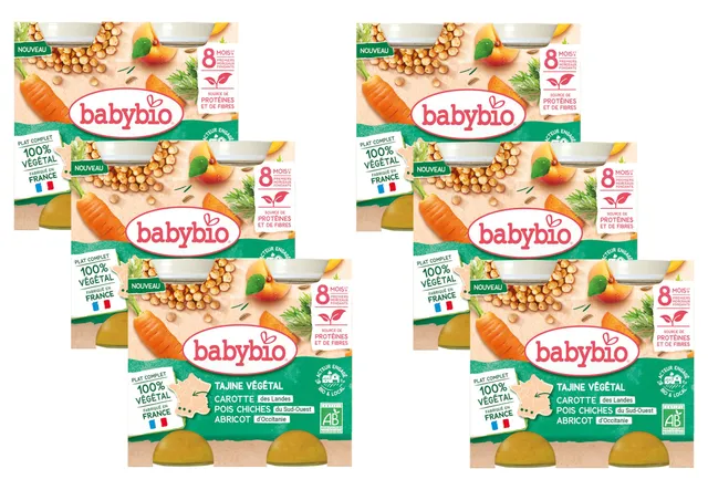babybio-petits-pots-tajine-de-l-gumes-boulghour-abricots-d-occitanie-bio-8-mois- image 1