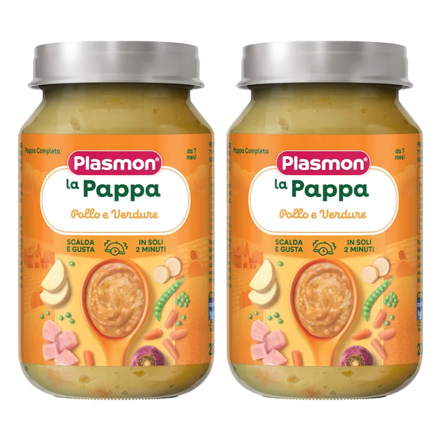 plasmon-la-pappa-pollo-e-verdure-2-x-200g-repas-homog-n-is-poulet-et-l-gumes-d-s image 1