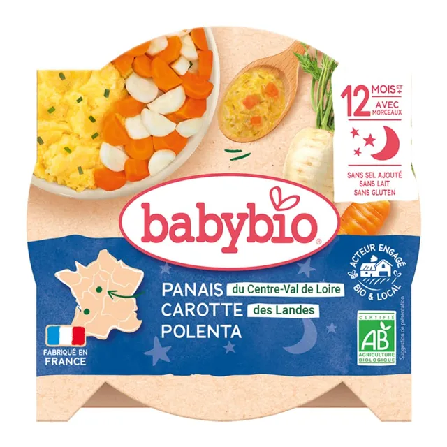 babybio-assiette-douceur-panais-carotte-des-landes-polenta-230g-12-mois image 1
