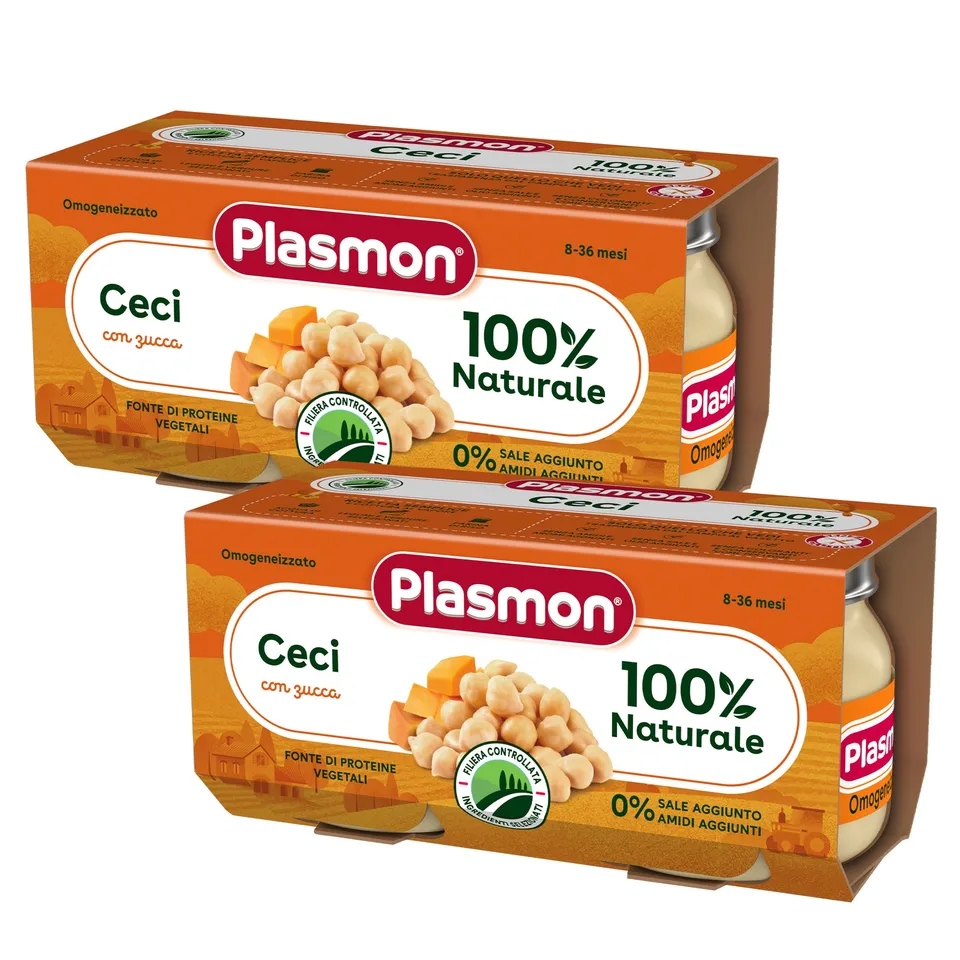 plasmon-omogeneizzato-l-gumes-secs-pois-chiches-et-courge-2-paquets-de-2x80-g image 1