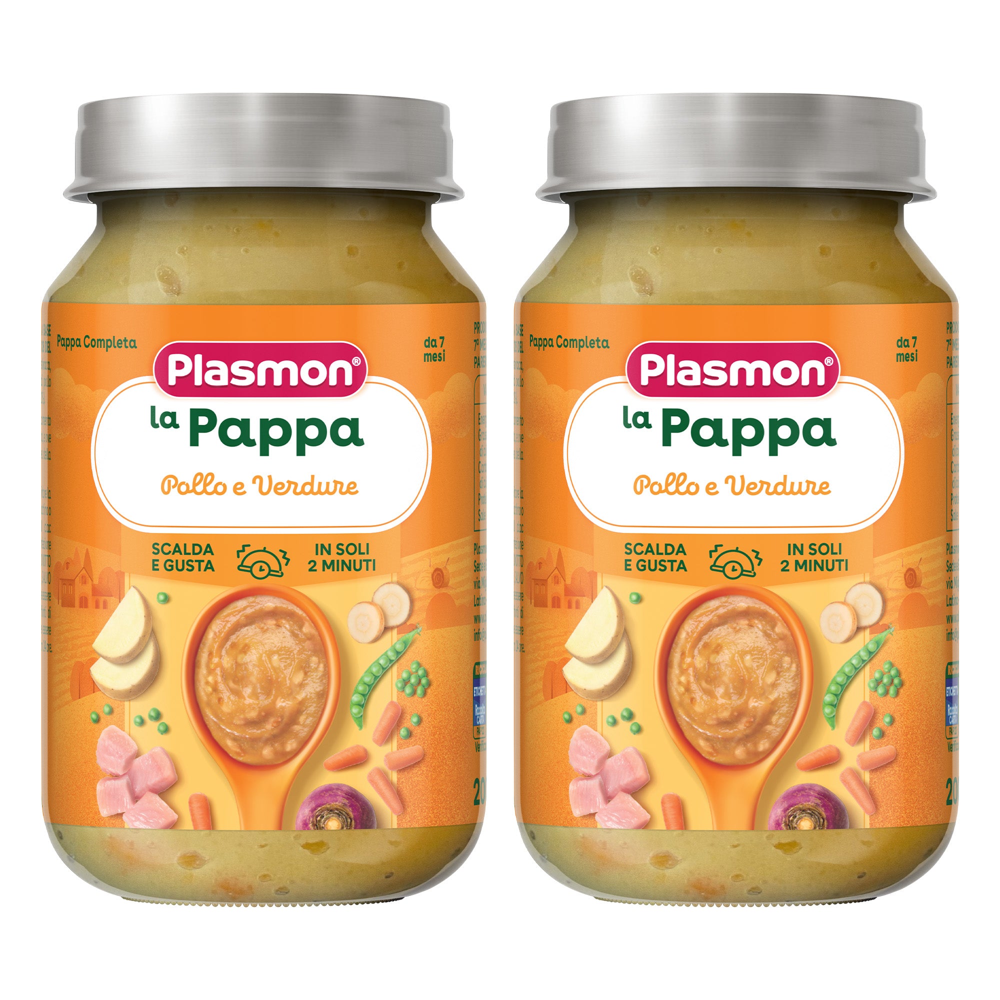 plasmon-la-pappa-pollo-e-verdure-2-x-200g-repas-homog-n-is-poulet-et-l-gumes-d-s image 1