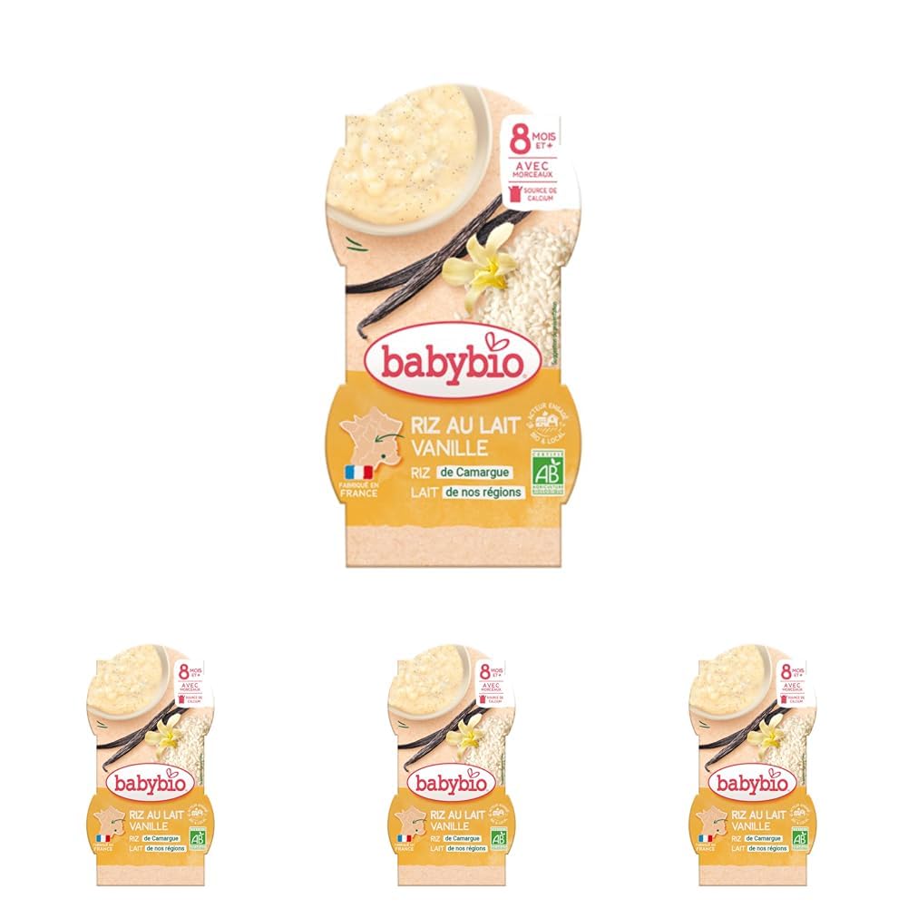 babybio-primea-riz-au-lait-vanille-dessert-lact-bio-d-s-8-mois-2-x-100-g image 2