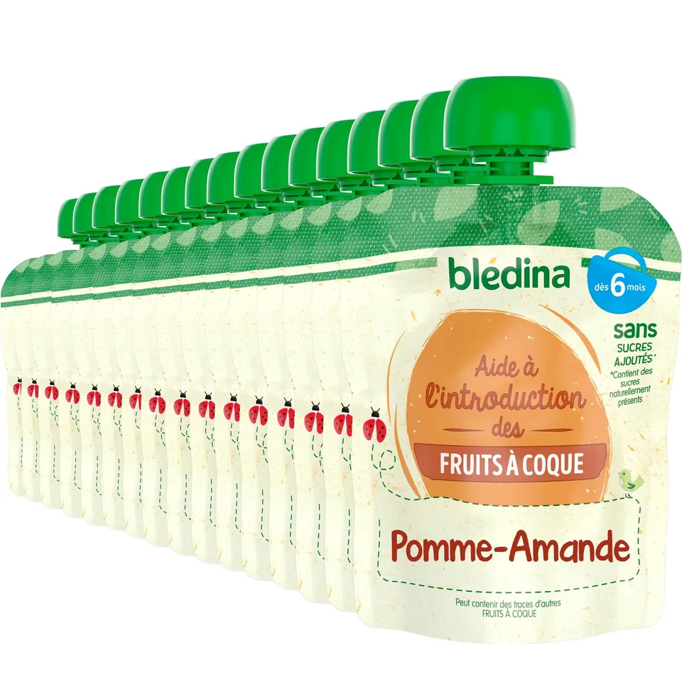 bl-dina-gourdes-pur-es-fruits-amande-pomme-amande-d-s-6-mois-lot-de-16-gourdes-d image 1