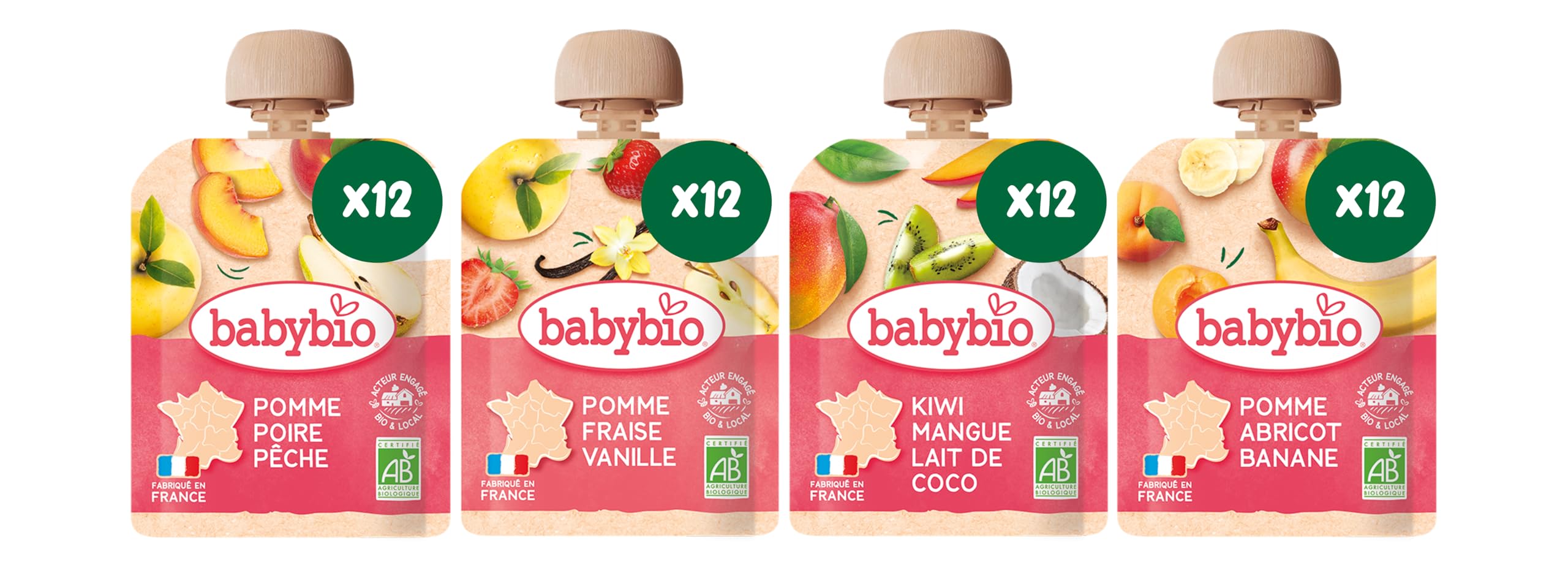 babybio-gourdes-multiparfums-fruits-d-s-6-mois-8x90g-lot-de-6-bio image 1