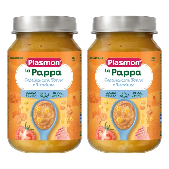 plasmon-la-pappa-pastina-au-thon-et-l-gumes-2-pots-de-200g image 1