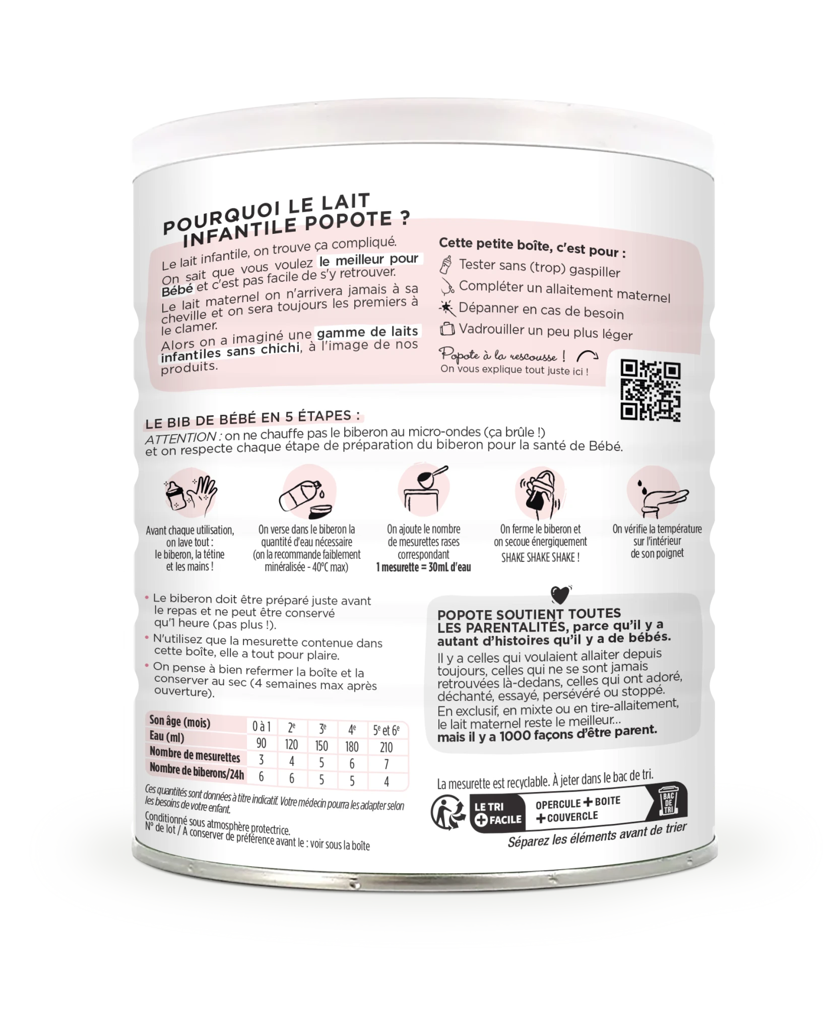 popote-le-lait-1er-ge-lait-infantile-400g-de-0-6-mois image 3