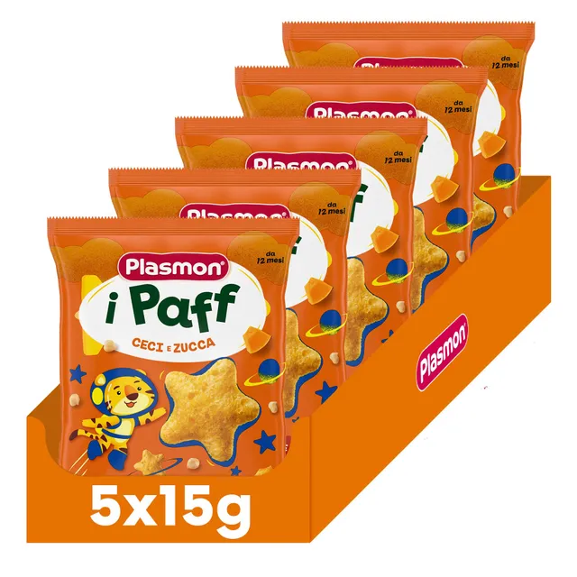 plasmon-snack-i-paff-pois-chiches-et-potiron-snacks-b-b-d-s-12-mois-5-x-15g image 1