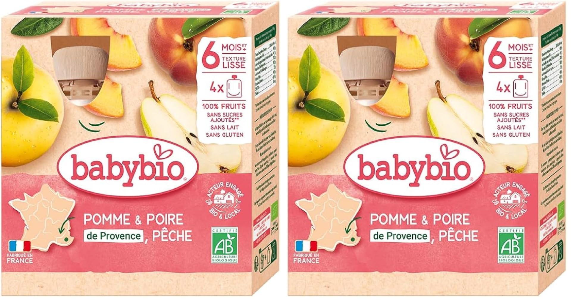 babybio-gourde-fruits-pomme-poire-p-che-bio-d-s-6-mois-4-x-90-g image 5