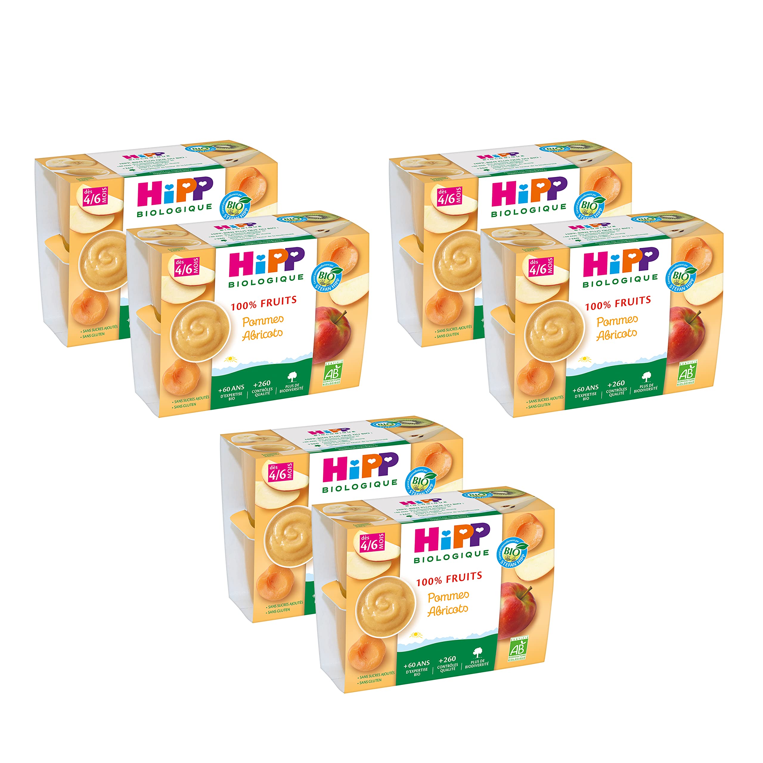 hipp-coupelles-100-fruits-pommes-bio-4-x-100-g-lot-de-6-24-coupelles image 6