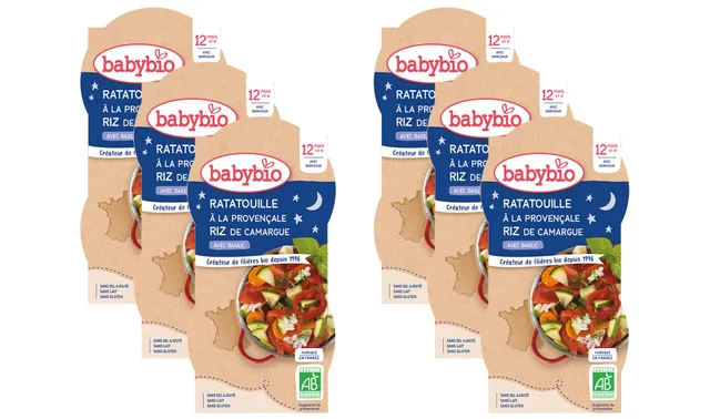 babybio-bols-ratatouille-riz-bio-12-mois-2x200g-lot-de-6 image 1