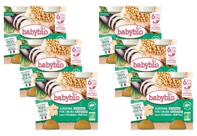 babybio-petits-pots-moussaka-v-g-tale-aubergines-pois-chiches-tomates-d-s-6-mois image 1