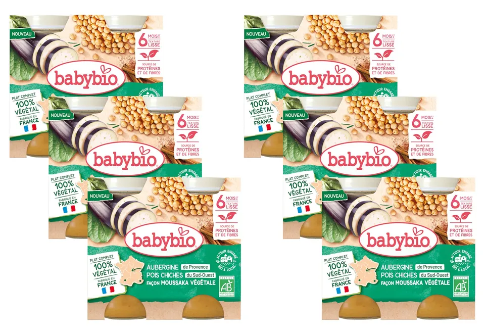 babybio-petits-pots-moussaka-v-g-tale-aubergines-pois-chiches-tomates-d-s-6-mois image 1