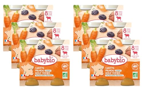 babybio-pots-carotte-pruneau-b-uf-fermier-d-aquitaine-limousin-2-x-200-g-bio-lot image 2