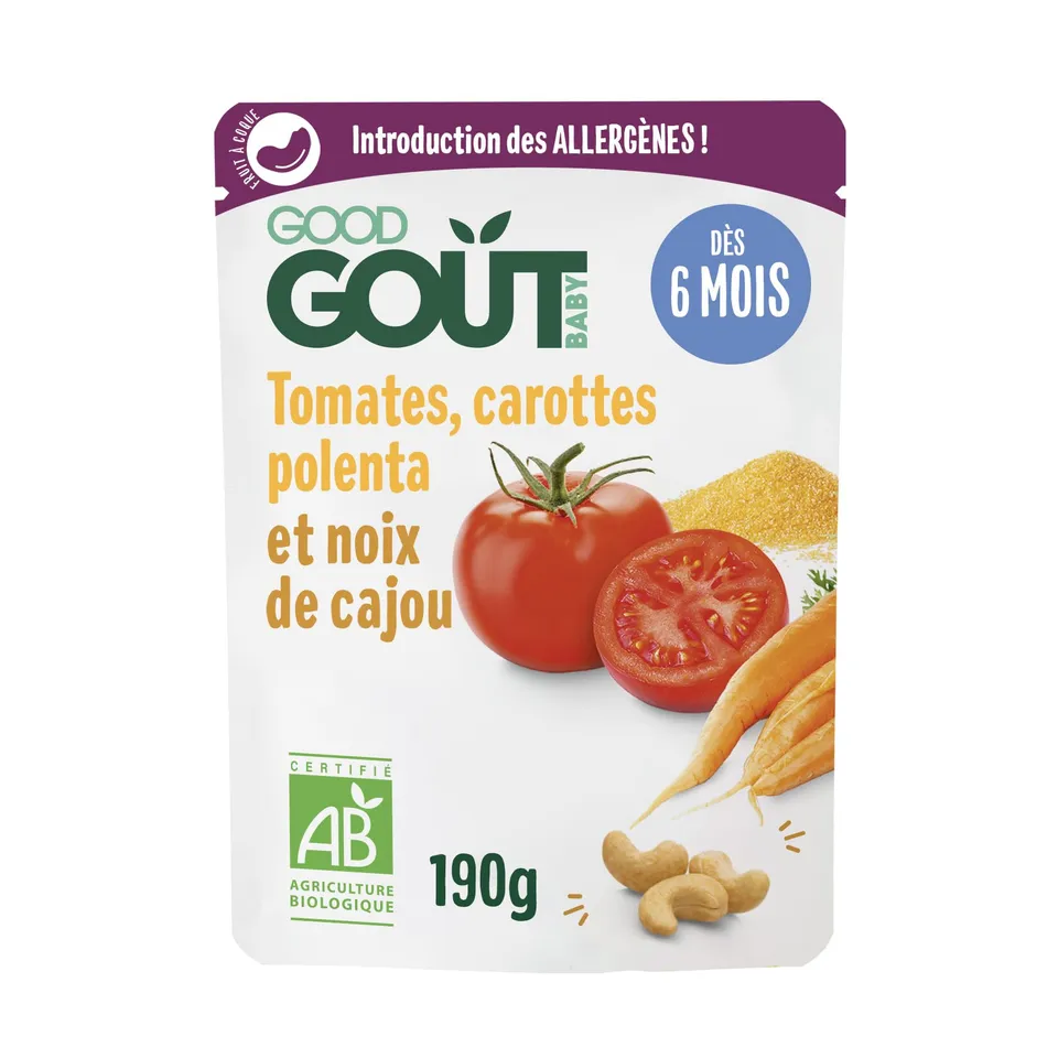 good-go-t-tomates-carottes-polenta-et-noix-de-cajou-plat-cuisin-bio-d-s-6-mois-i image 1