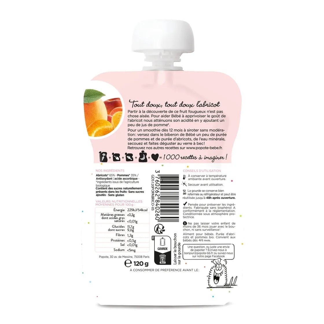 popote-l-abricot-compote-d-abricot-bio-pour-b-b-d-s-4-6-mois image 2