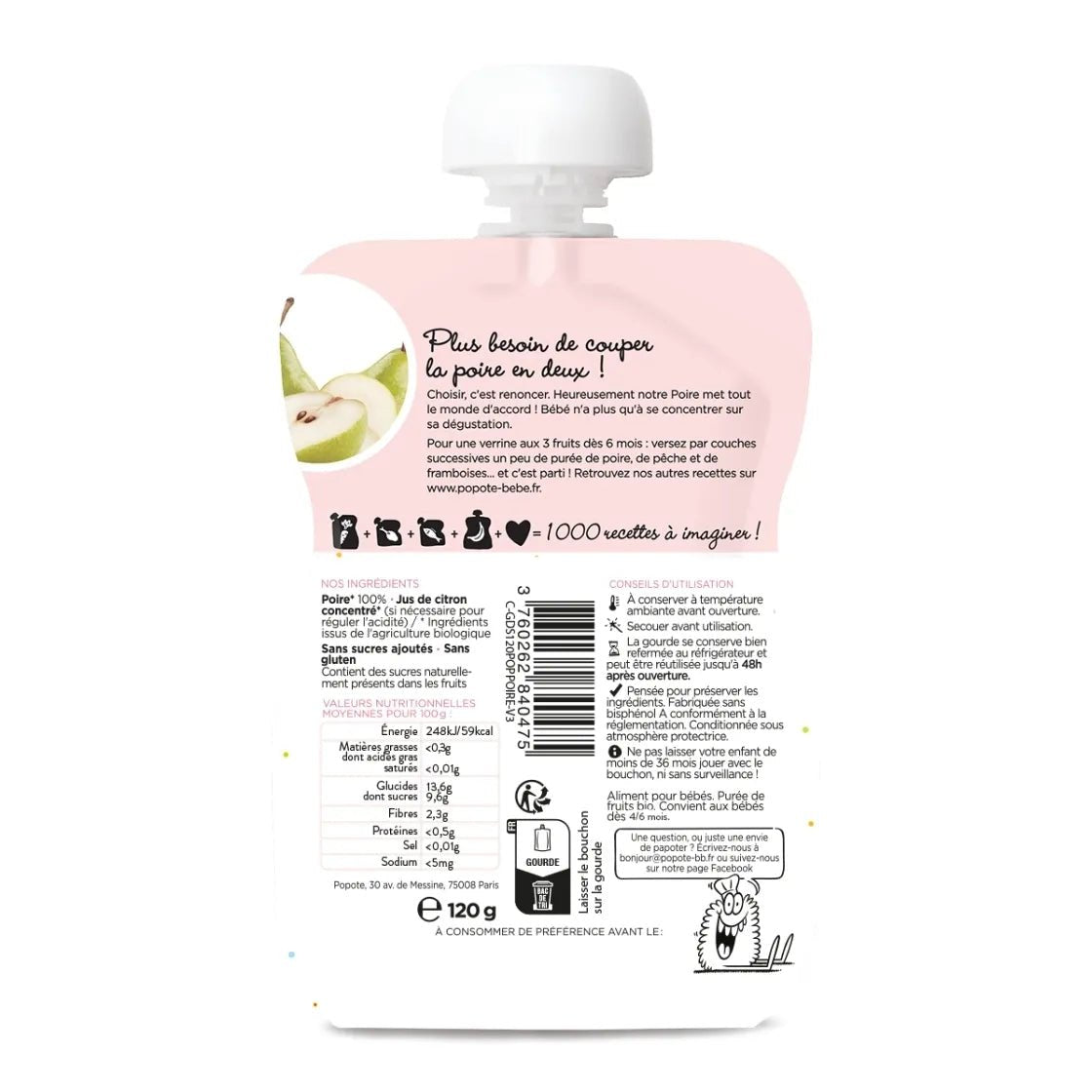 popote-la-poire-gourde-compote-de-poire-bio-mono-ingr-dient-pour-b-b image 2
