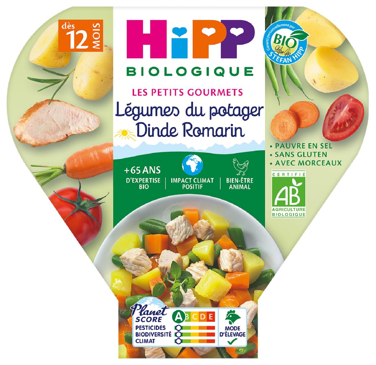 hipp-biologique-les-petits-gourmets-l-gumes-du-potager-dinde-romarin-d-s-12-mois image 2