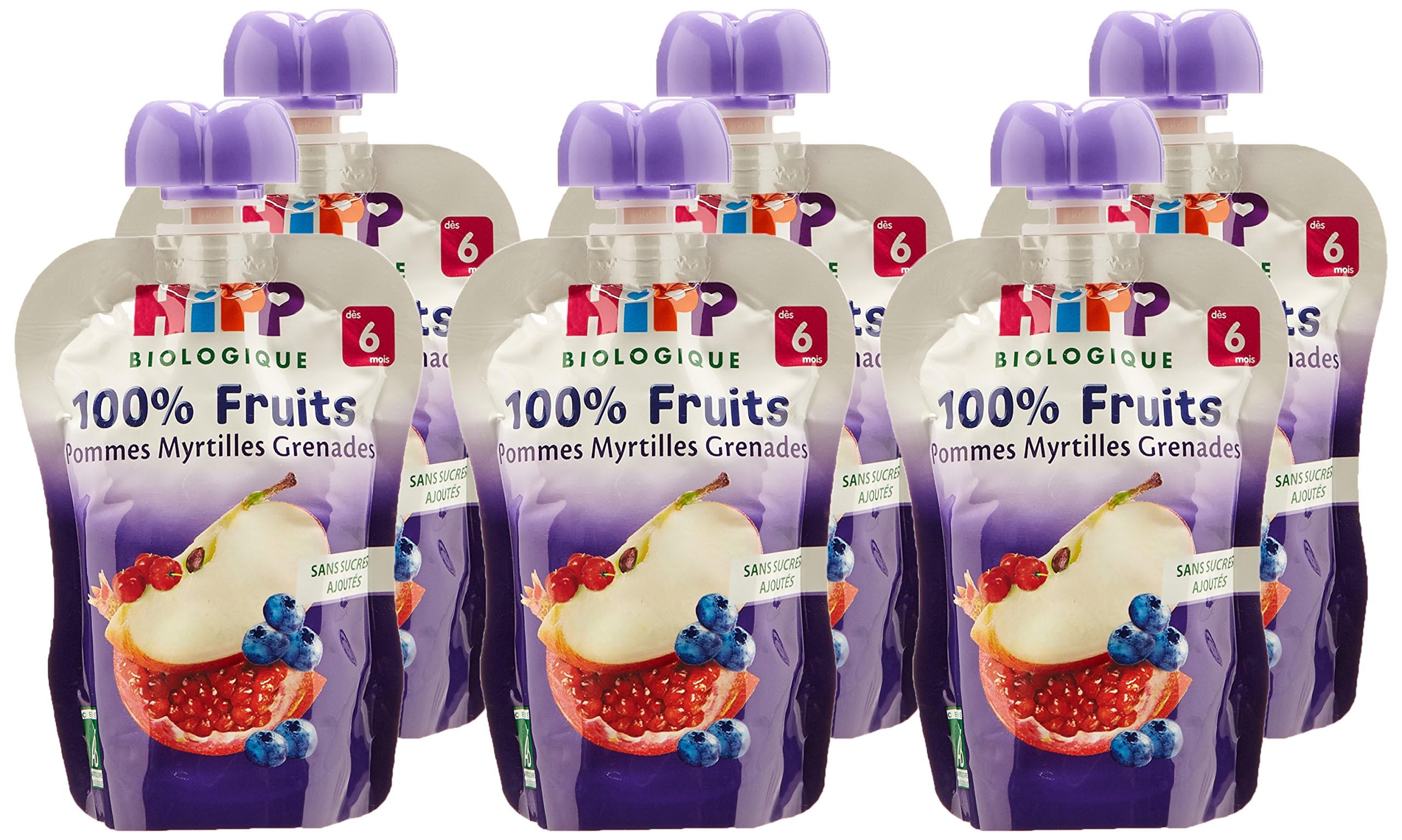 hipp-biologique-gourde-compote-poires-bananes-kiwis-6-x-90-g image 4