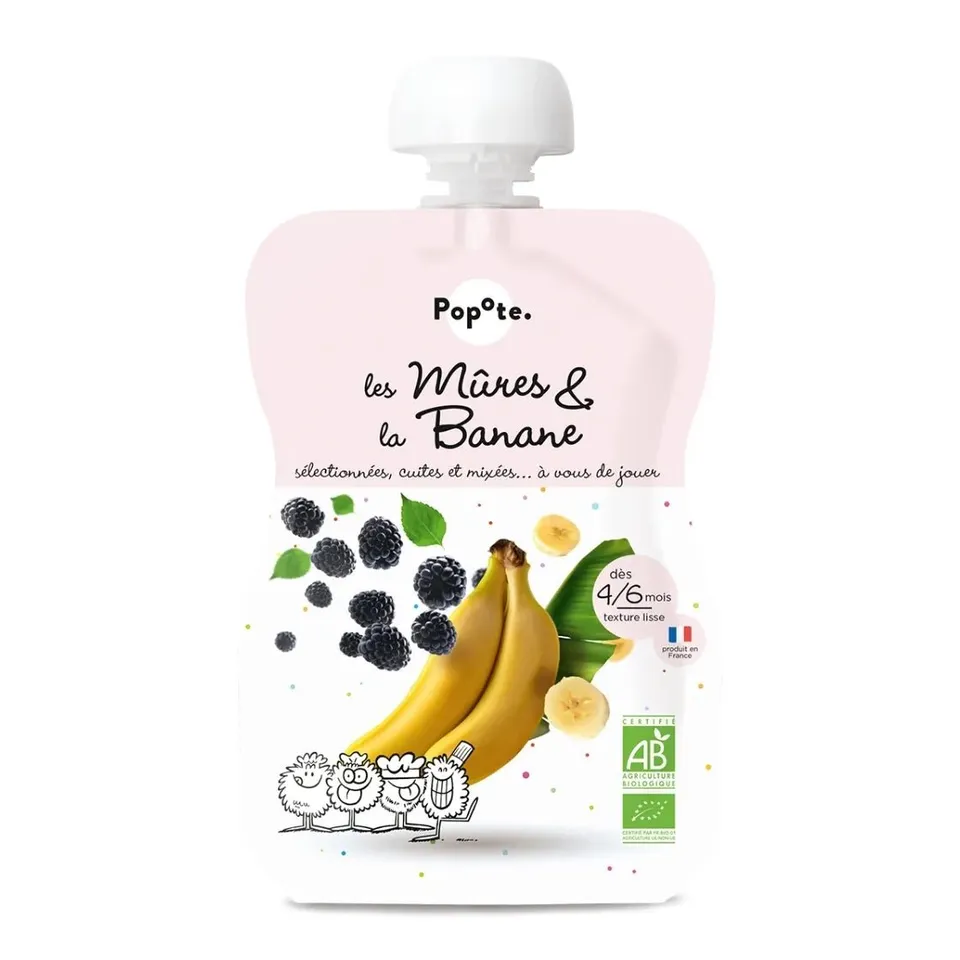 popote-les-m-res-la-banane-compote-bio-bi-fruits-pour-b-b-d-s-4-6-mois image 1