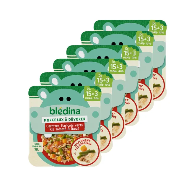 bl-dina-morceaux-d-vorer-carottes-haricots-verts-riz-tomat-b-uf-petits-plats-b-b image 1
