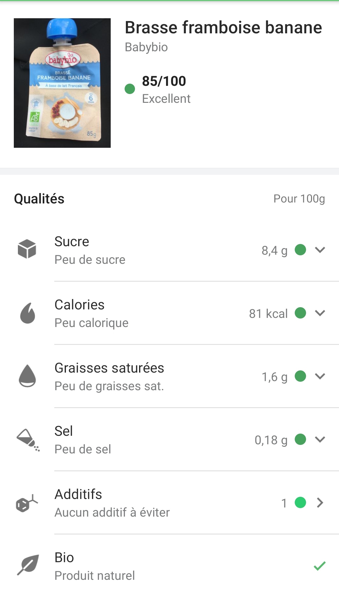 Enfin du bio en gourde lactée