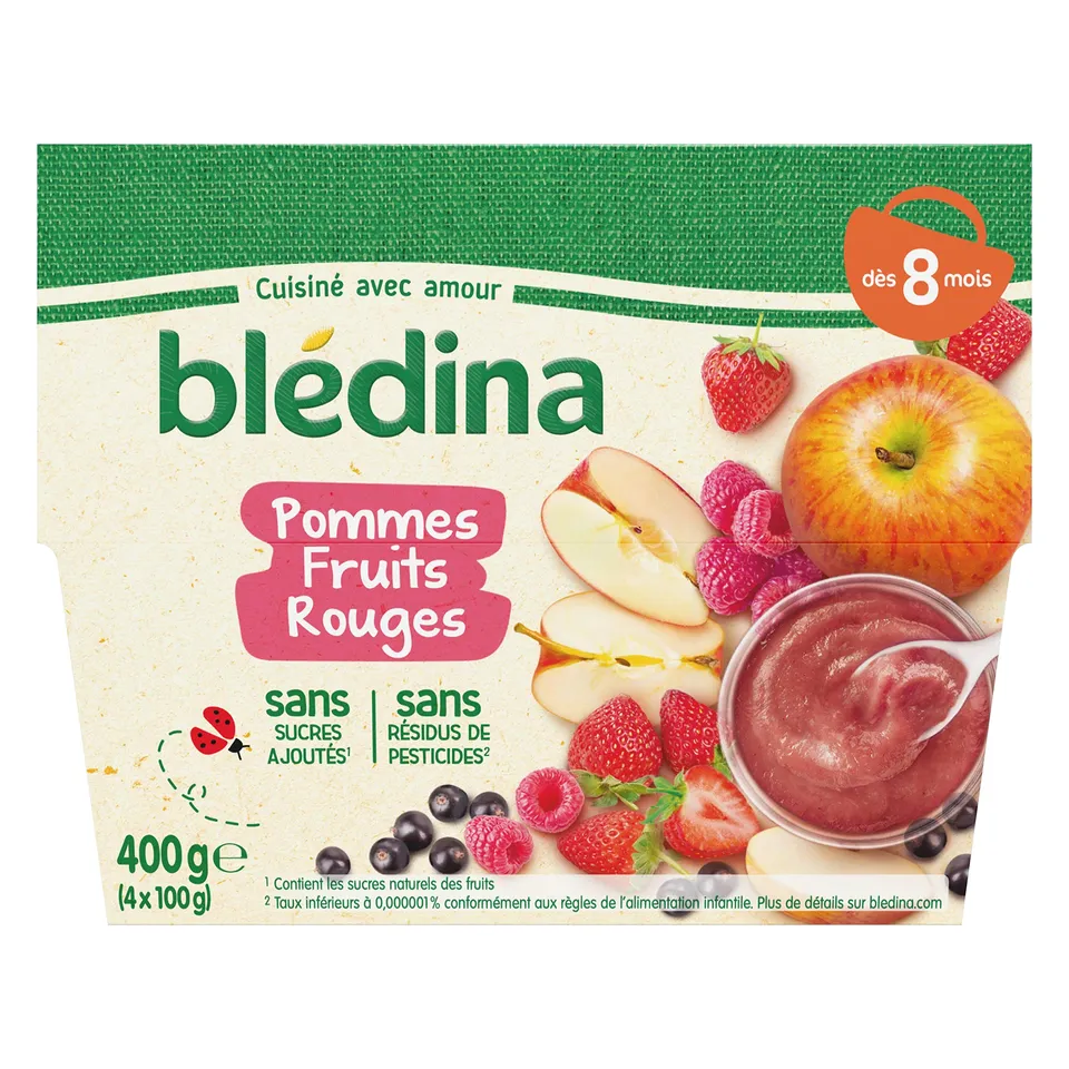 bl-dina-coupelles-pommes-fruits-rouges-d-s-8-mois-4-x-100g image 1