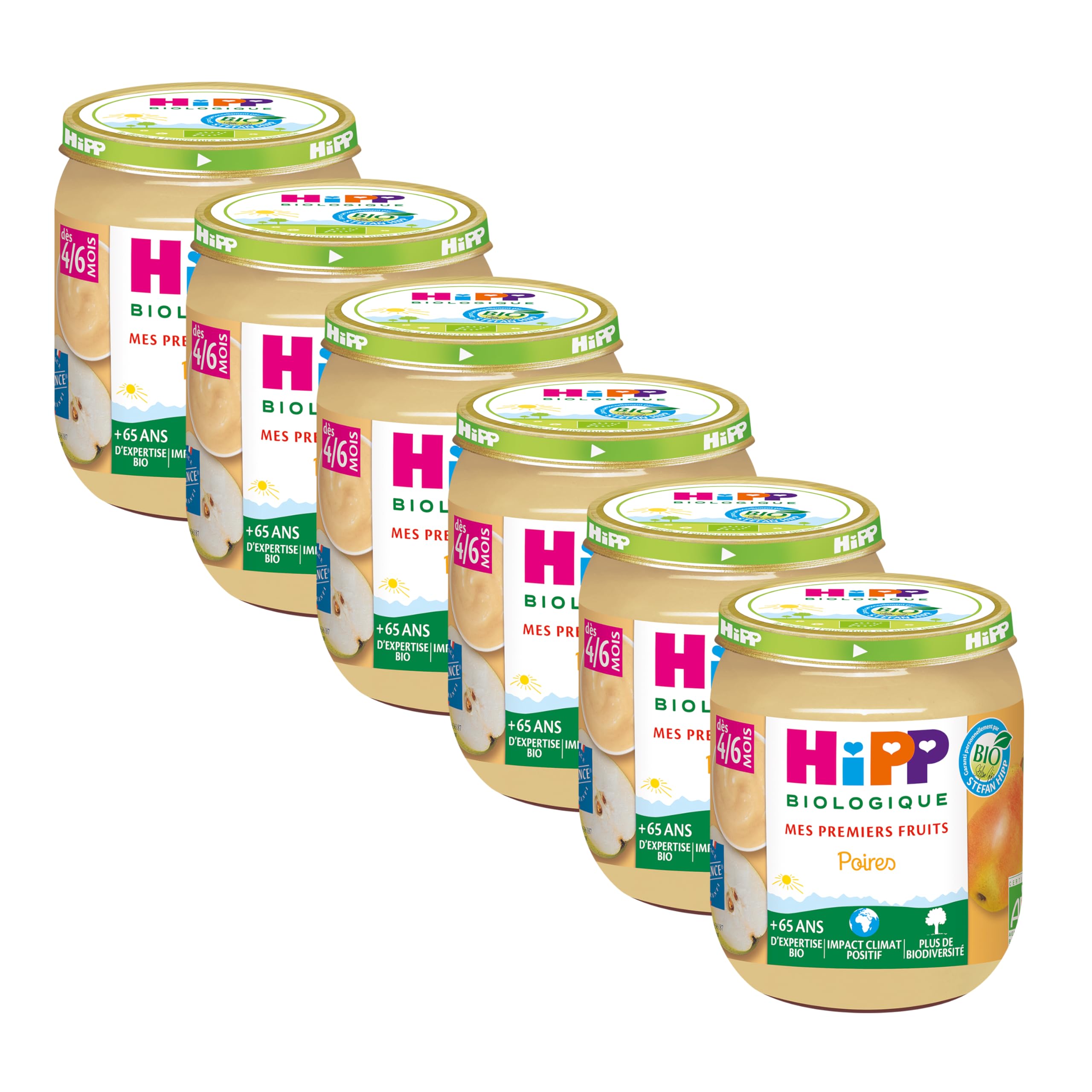 hipp-biologique-mes-1ers-poires-d-s-4-6-mois-pot-125-g-lot-de-6 image 1