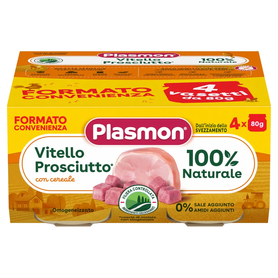 plasmon-omogeneizzato-carne-vitello-prosciutto-e-cereale-petit-pot-viande-b-b-4x image 1